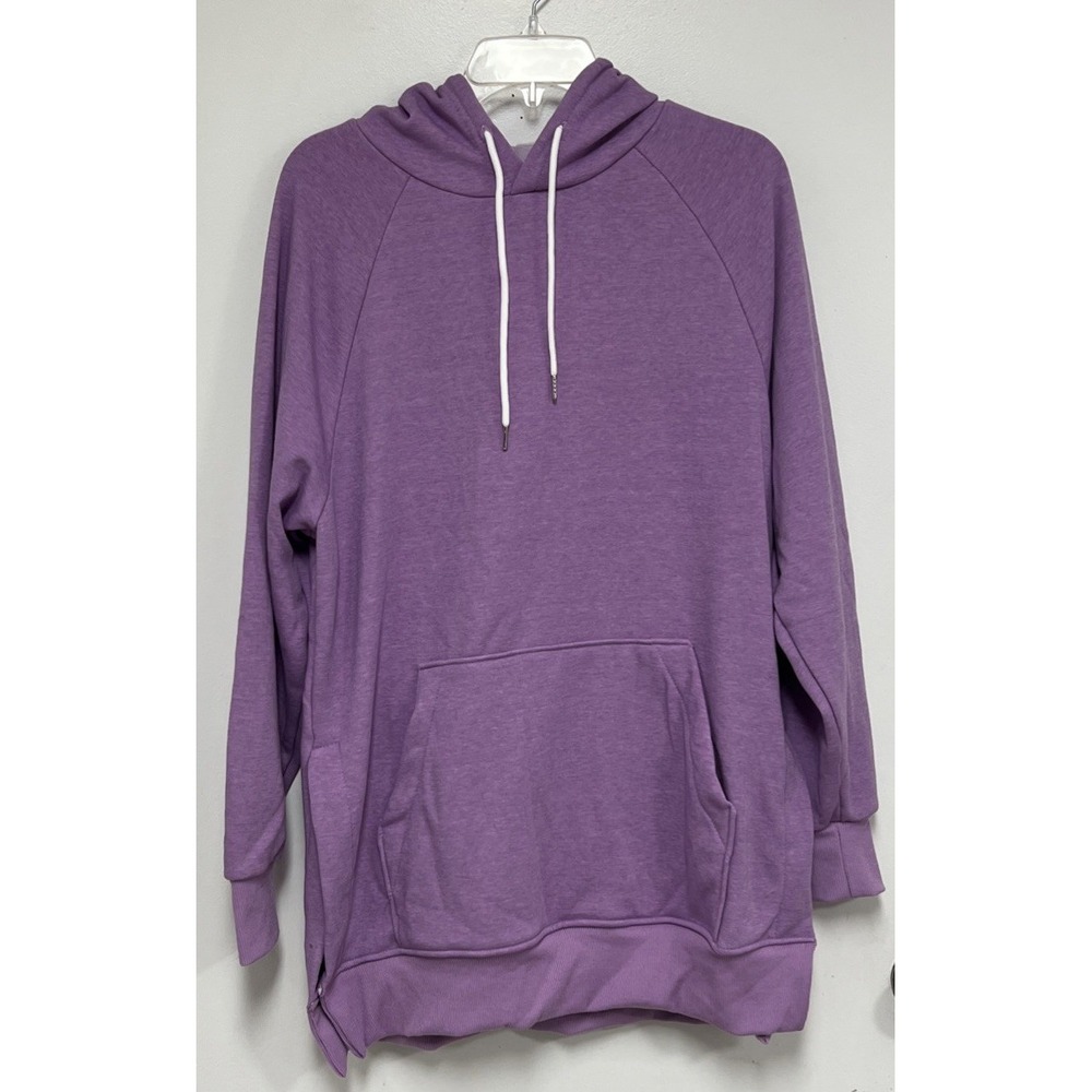 The Warmy Oversized Hoodie Dress Women Purple Size Large